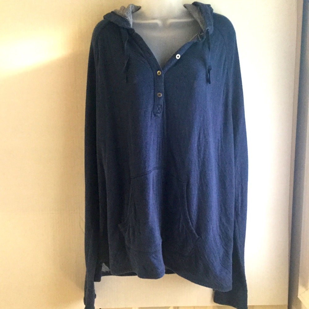 Distressed Carhartt Hoodie Blue & White Sz XXL 20